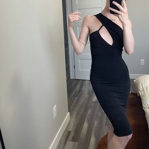 Misguided black bodycon dress
